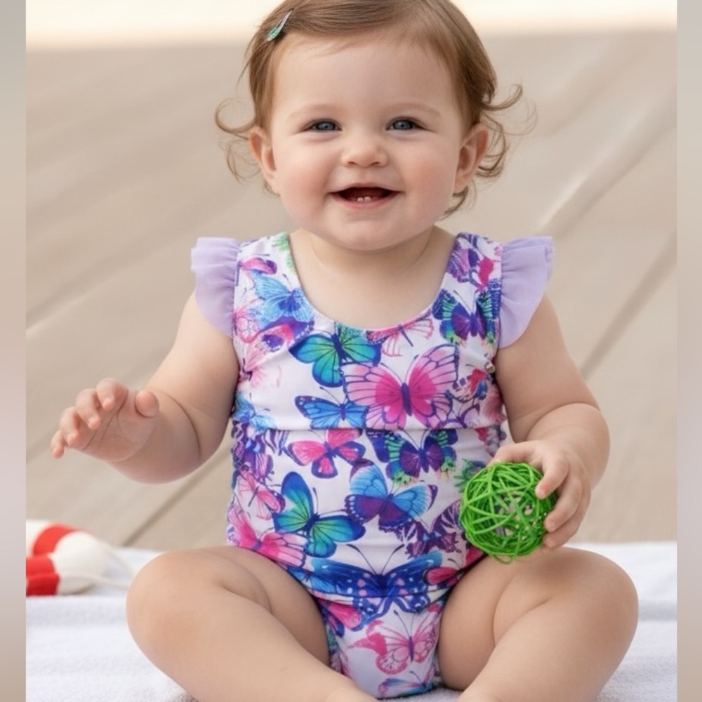 CLOSET CLEAN OUT! NWOT Infant One-Piece Butterfly Bathing Suit 3–6 months